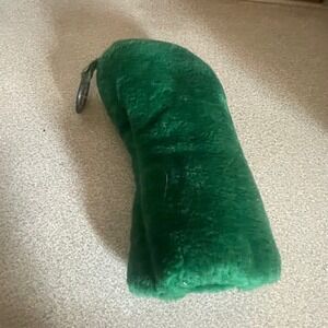 Promaster Vintage Green Plush Faux Fur 3 Wood Golf Club Head Cover Numbered Tag